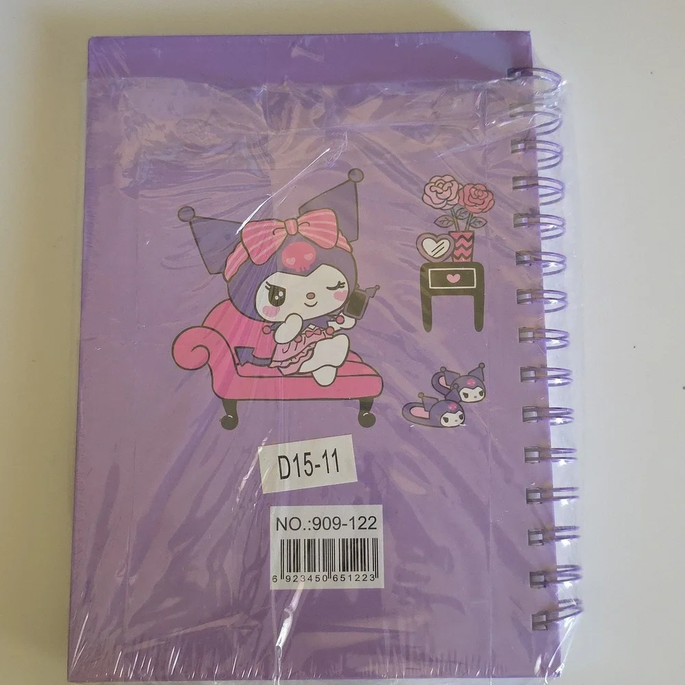 Kuromi Notebook Journal and Eraser Pack